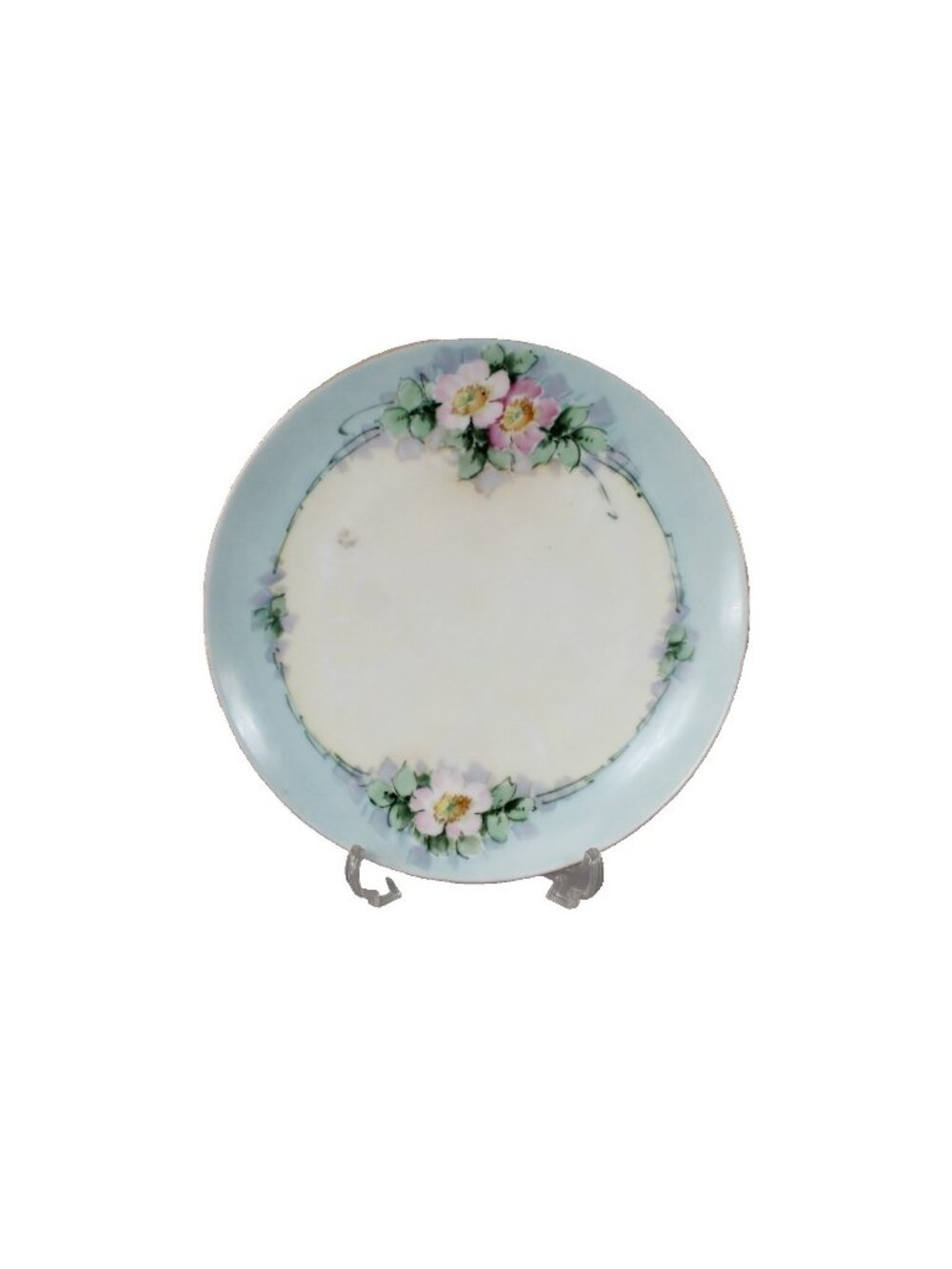 Thomas Sevres Plate 7.5 x 1 Blue Multi Colored Floral Hand Painted Porcelain